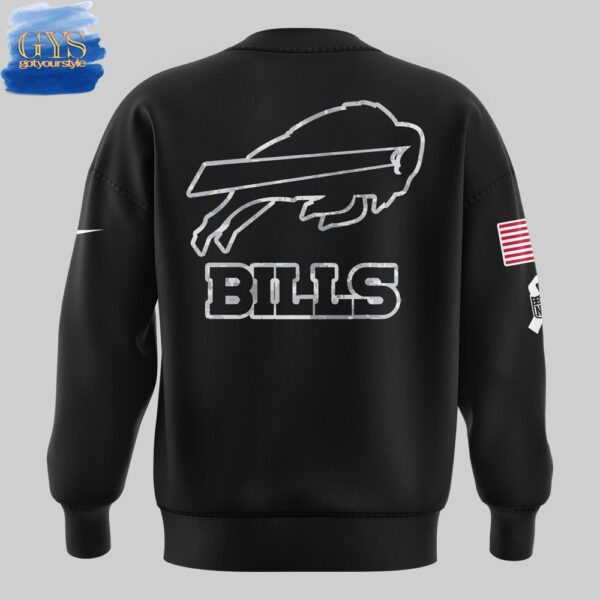 Buffalo Bills Salute To Service Black Sweatshirt - Image 3
