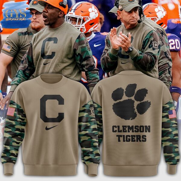 Clemson Tigers 2025 Camouflage Camo Sweatshirt