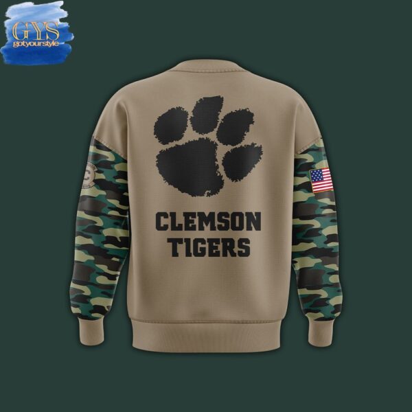 Clemson Tigers 2025 Camouflage Camo Sweatshirt - Image 3