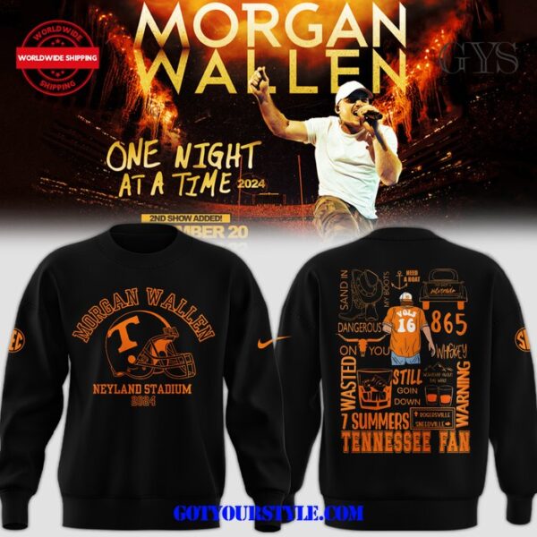 Morgan Wallen Neyland Stadium 2025 Black Sweatshirt