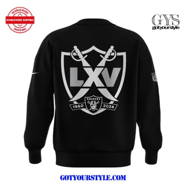 Las Vegas Raiders The Raiders Nation Silver And Black Sweatshirt - Image 3