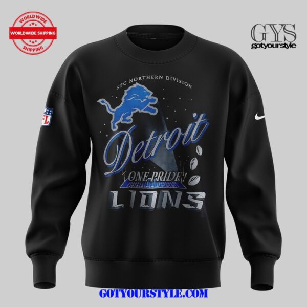 Detroit Lions One Pride Limited Edition Black Sweatshirt - Image 2