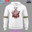 Muskegon Lumberjacks 2025 USHL Clark Cup Performance White Hoodie T-shirt Sweatshirt All Merchandise