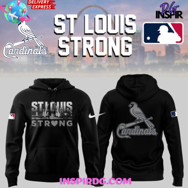St. Louis Strong x Cardinals City Black Hoodie T-shirt Sweatshirt All Merchandise