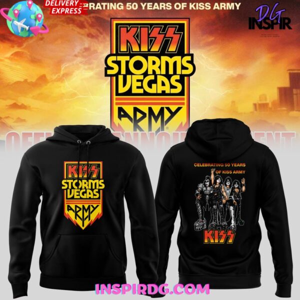 KISS Storms Vegas 50th Anniversary Special Edition Hoodie T-shirt Sweatshirt All Merchandise