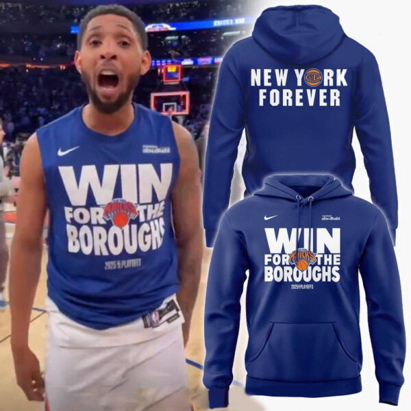 New York Knicks Special 2025 Playoffs Win For The Boroughs Hoodie Gifts For Fans