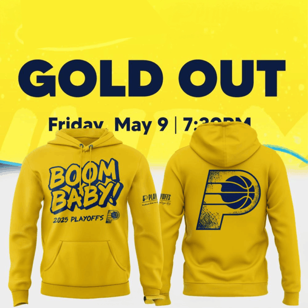 Indiana Pacers Boom Baby 2025 Playoffs Special Hoodie For Fan Indiana Pacers Merch Father’s Day Gifts