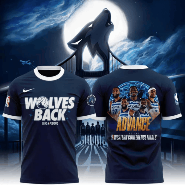 Minnesota Timberwolves 2025 Playoffs Advance Western Conference Finals Short Gifts For Fans
