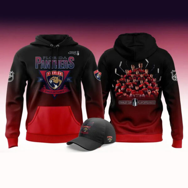 Florida Panthers 2025 Stanley Cup Playoff Participant Crease Hoodie Florida Panthers Merch For Fans
