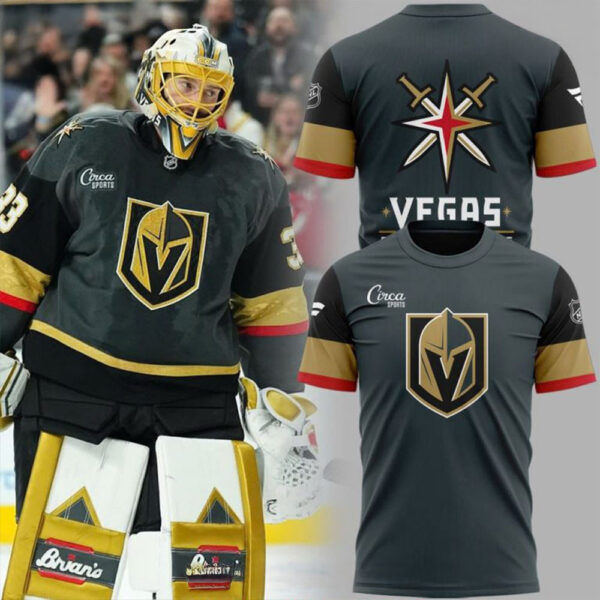 Vegas Golden Knights New Season 2025 Grey T-Shirt Father’s Day Gifts