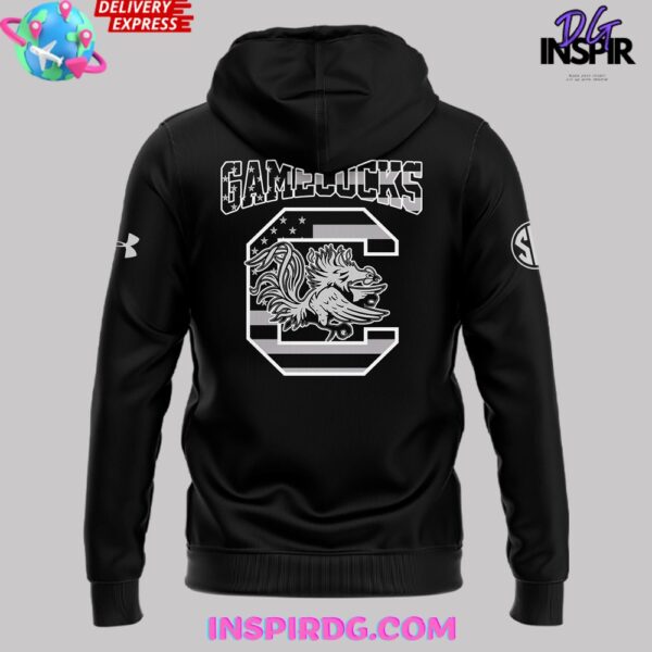 South Carolina Gamecocks American Flag Special Black Hoodie - Image 3