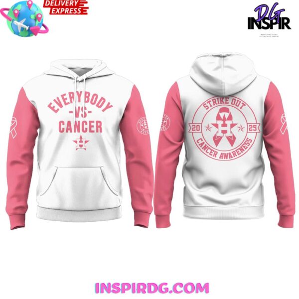 Houston Astros Strike Out 2025 Cancer Awareness Hoodie - Image 2