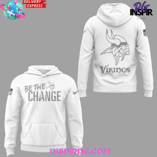 Minnesota Vikings Be The Change 2025 Hoodie - Image 2