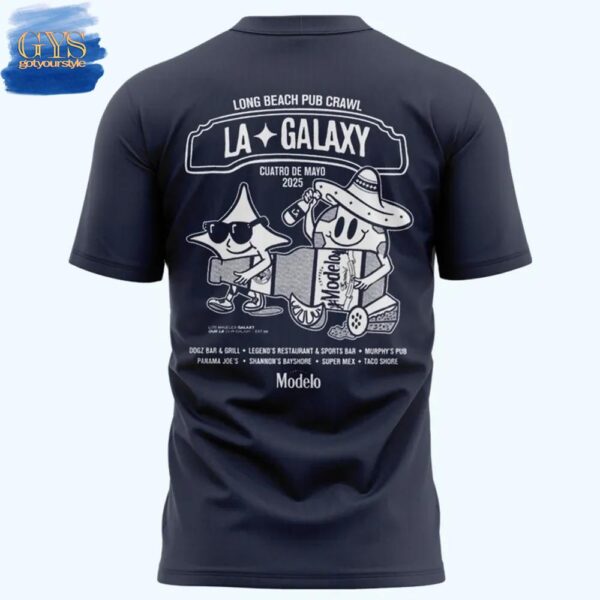LA Galaxy Long Beach Pub Crawl T-Shirt - Image 3
