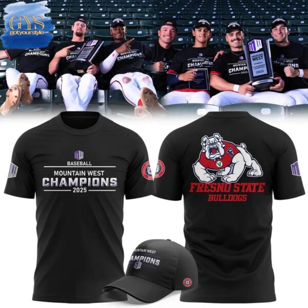 Fresno State Bulldogs Champions Mountain West T-Shirt - Image 2