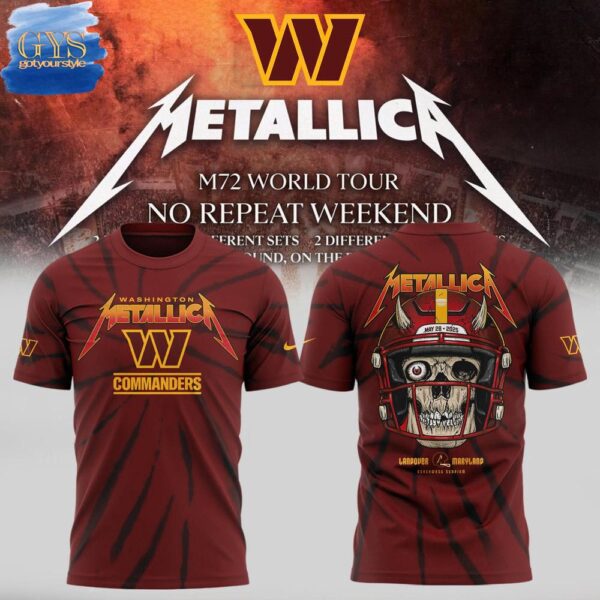 Washington Commanders x Metallica M72 World Tour T-Shirt