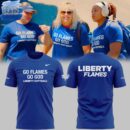 Liberty Flames Go Flames Go God Blue Shirt