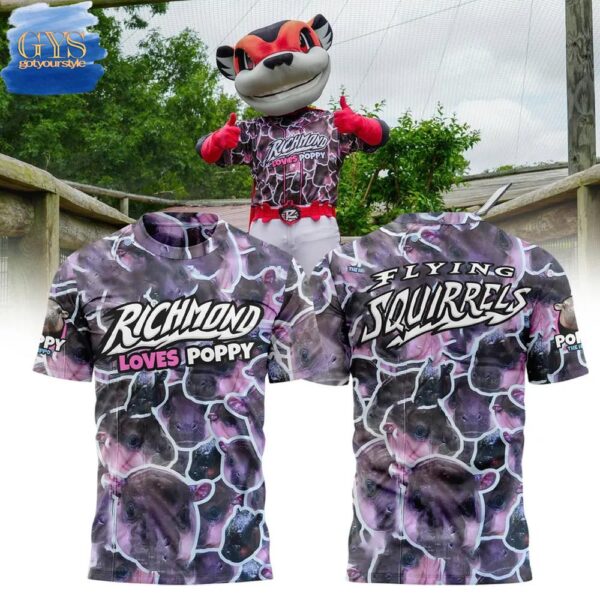 Richmond Flying Squirrels Loves Poppy Limited Edition T-Shirt