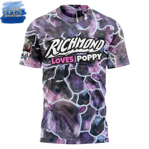 Richmond Flying Squirrels Loves Poppy Limited Edition T-Shirt - Image 2