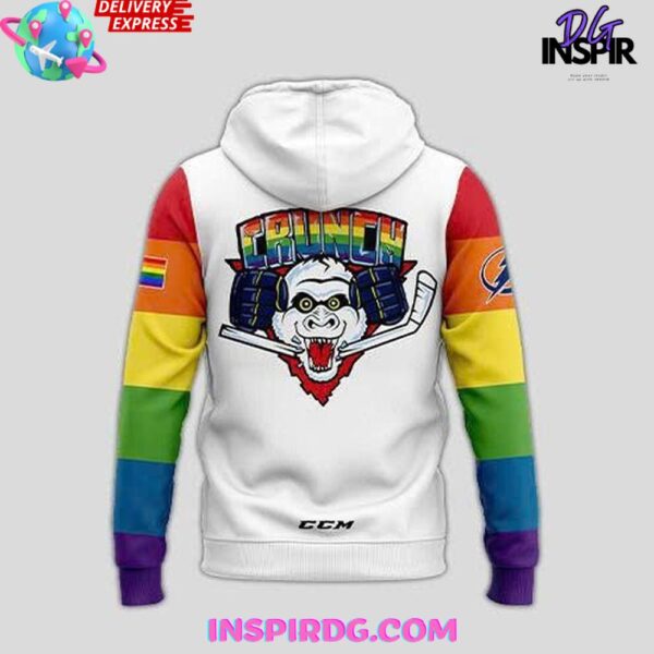 Syracuse Crunch Pride Month 2025 White Hoodie - Image 3
