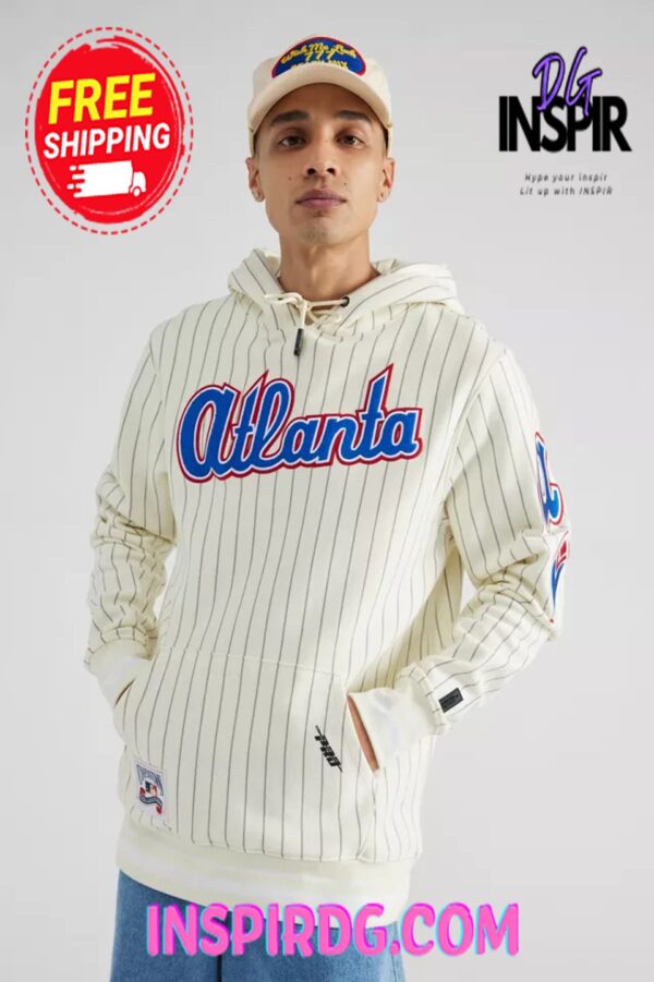 Urban Outfitters Pro Standard Atlanta Braves Retro Classic Hoodie Sweatshirt