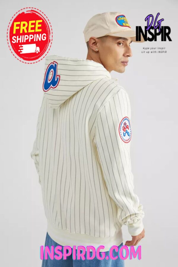 Urban Outfitters Pro Standard Atlanta Braves Retro Classic Hoodie Sweatshirt - Image 2