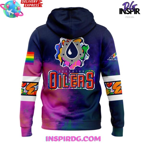 Edmonton Oilers 2025 Pride Month NFL Hoodie - Image 3