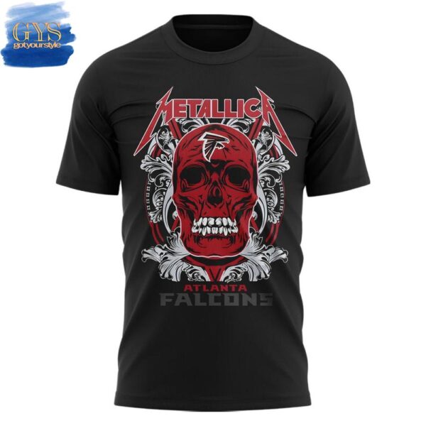 Atlanta Falcons x Metallica M72 Tour Mercedes-Benz Stadium T-Shirt - Image 2