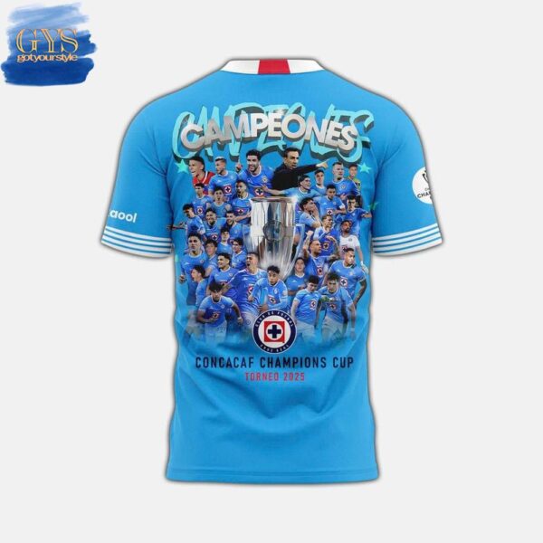 Cruz Azul 2025 Campeones Concacaf Champions Cup Torneo T-Shirt - Image 3