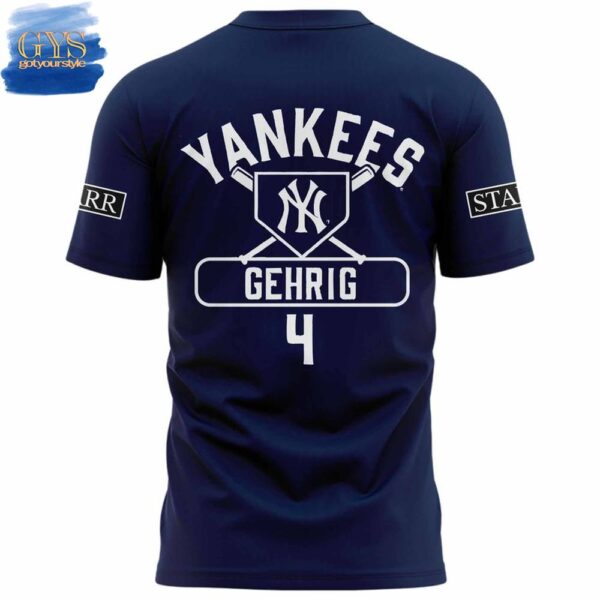 New York Yankees x 2025 Lou Gehrig Day T-Shirt - Image 3
