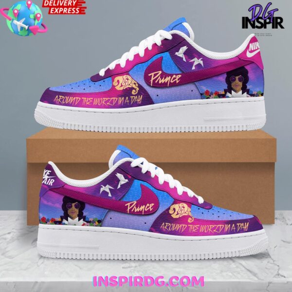 Prince Around the World in a Day Limited Edition Air Force 1 Sneakers - Image 2