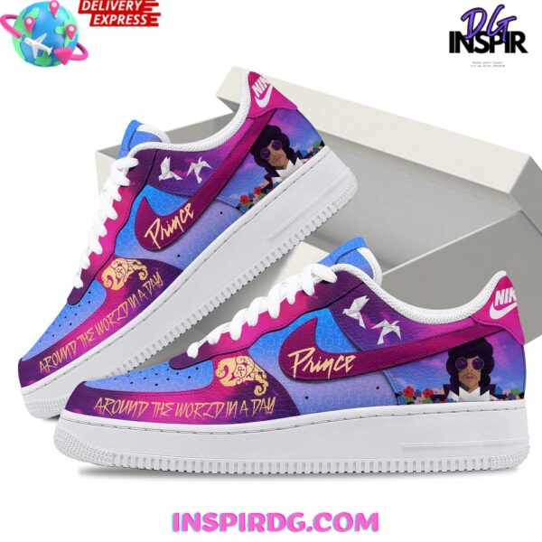 Prince Around the World in a Day Limited Edition Air Force 1 Sneakers - Image 3