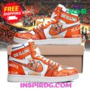 Illinois Fighting Illini Go Illini Orange Air Jordan 1 High Top