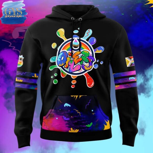 Edmonton Oilers 2025 Pride Month Limited Edition Graffiti Hoodie - Image 2