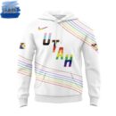 Utah Mammoth Happy Pride Month White Hoodie