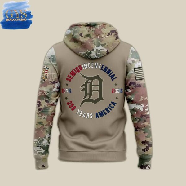 Detroit Tigers 250 Years America x Flag Day Limited Edition Camo Hoodie - Image 3