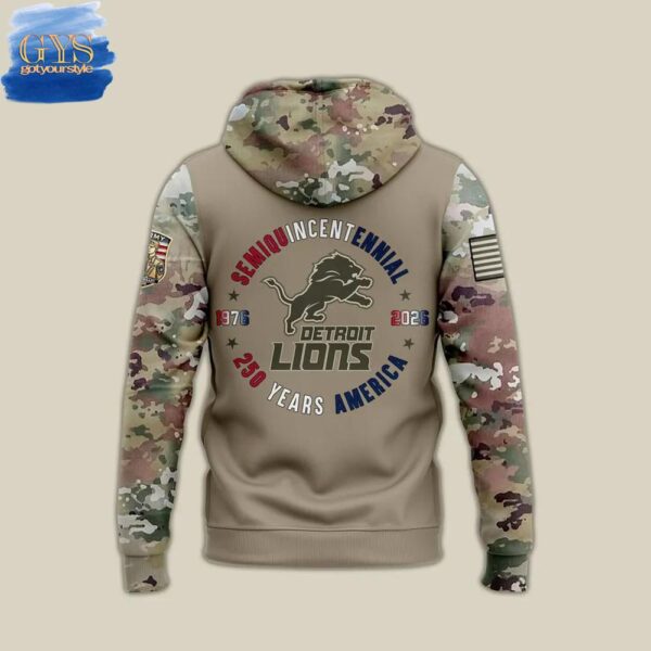 Detroit Lions 250 Years America Limited Edition Hoodie - Image 3