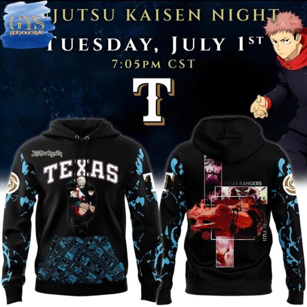 Jujutsu Kaisen Night Texas Rangers Limited Edition Hoodie
