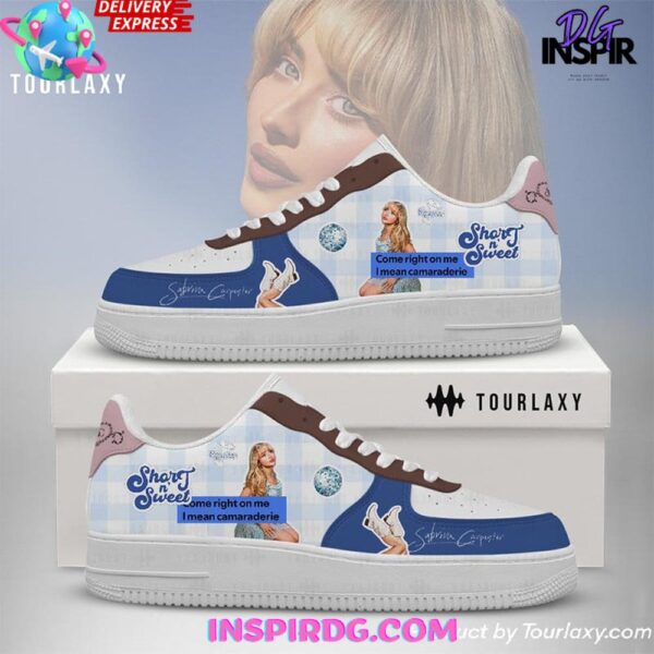 Sabrina Carpenter Short n' Sweet Blue Air Force 1 Sneakers