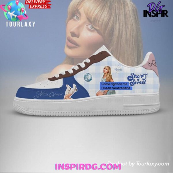 Sabrina Carpenter Short n' Sweet Blue Air Force 1 Sneakers - Image 2