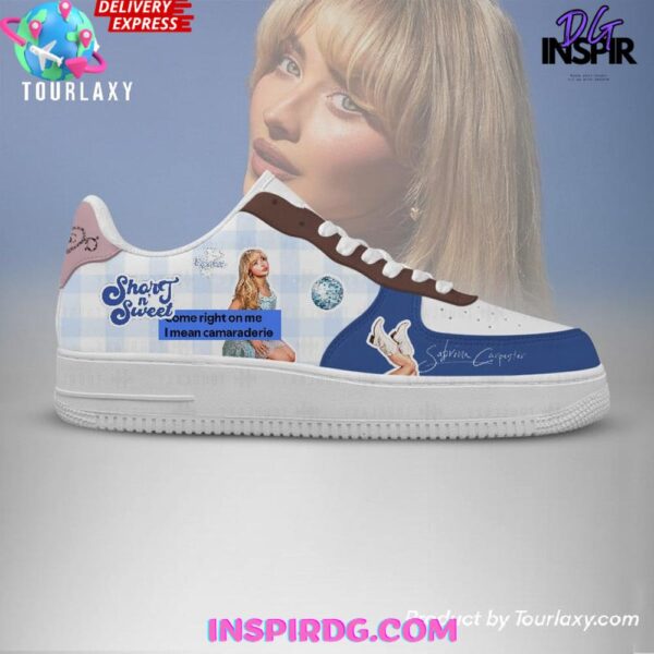 Sabrina Carpenter Short n' Sweet Blue Air Force 1 Sneakers - Image 3