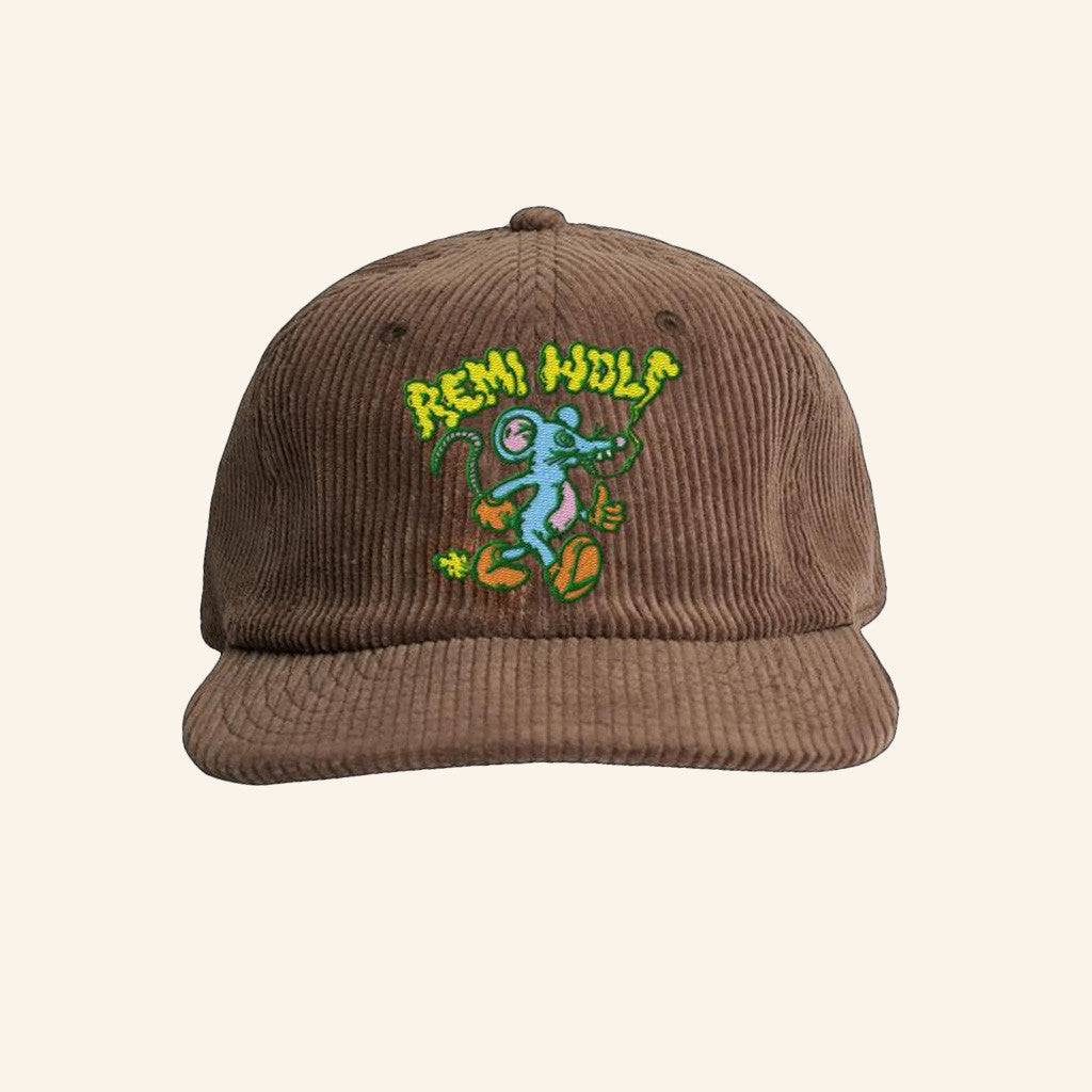 Remi Wolf Merch Embroidered Rat Corduroy Hat Gifts For Friends