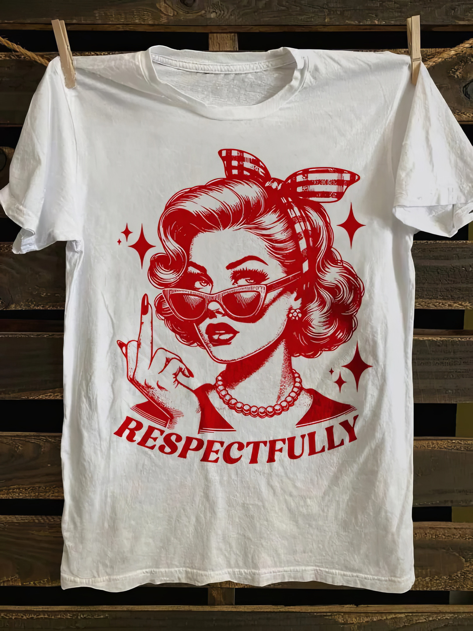 Respectfully Middle Finger T-shirt Mother's Day Gifts For New Moms