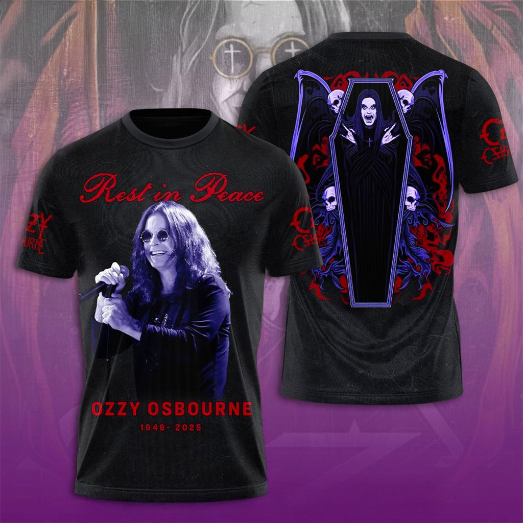 Rest In Peace Ozzy Osbourne 1948 2025 T-Shirt RIP Ozzy Osbourne Shirt Gifts For Dudes