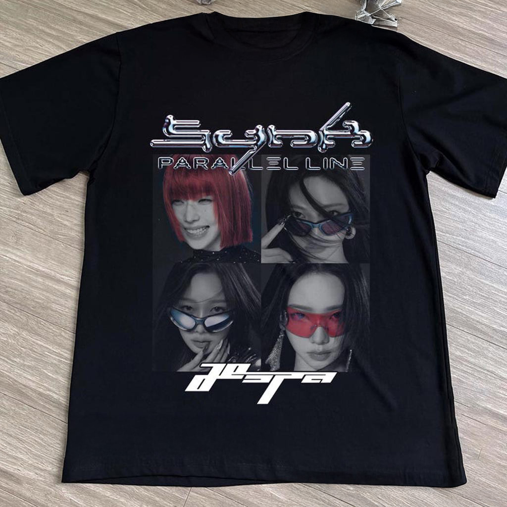 Retro AESPA Synk Parallel Line Tour Tshirt Aespa Live Tour In US Shirt Aespa Whiplash