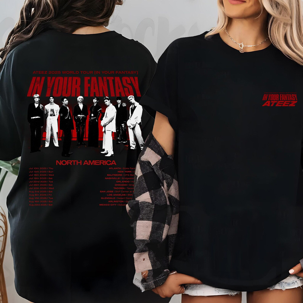 Retro Ateez 2025 World Tour in Your Fantasy Shirt ATEEZ Golden Hour Part 2 Shirt Aniteez Merch