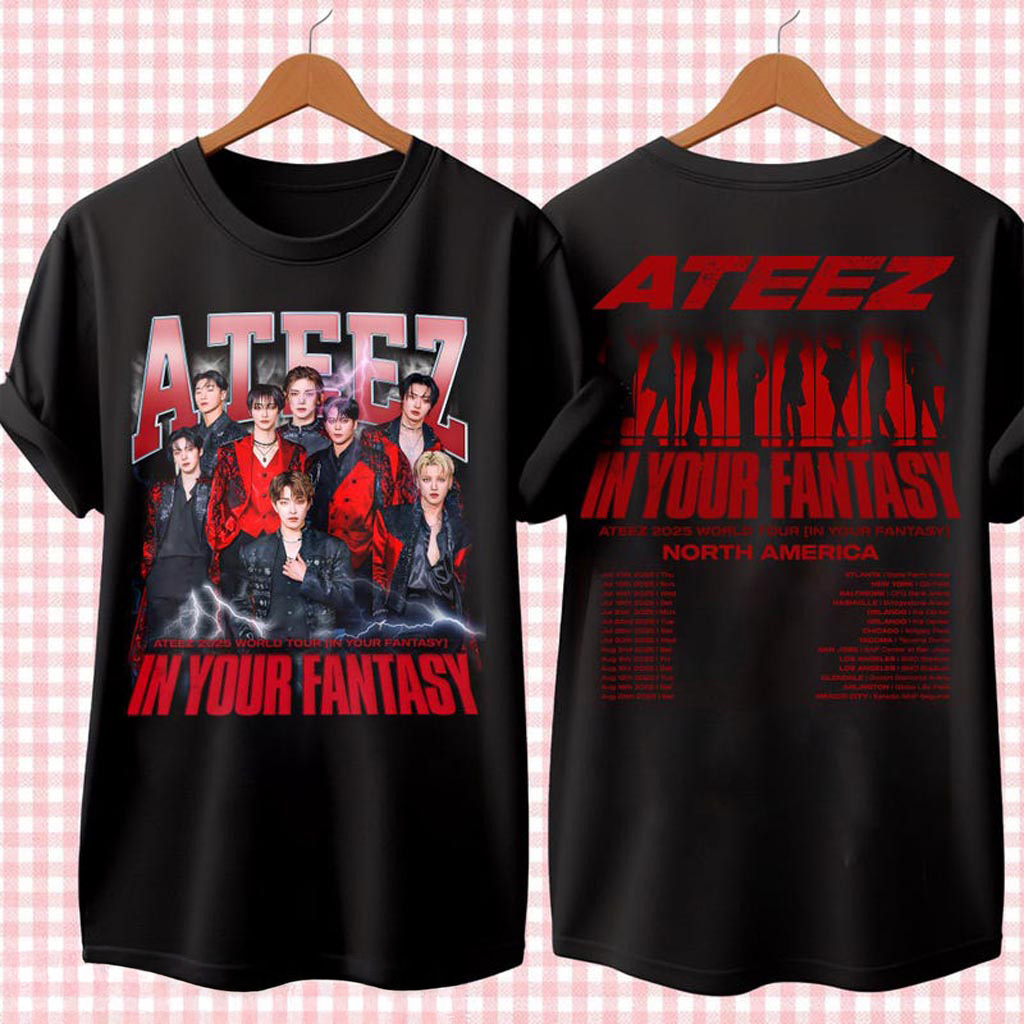 Retro Ateez 2025 World Tour in Your Fantasy Shirt ATEEZ Golden Hour Part 3 Shirt Ateez World