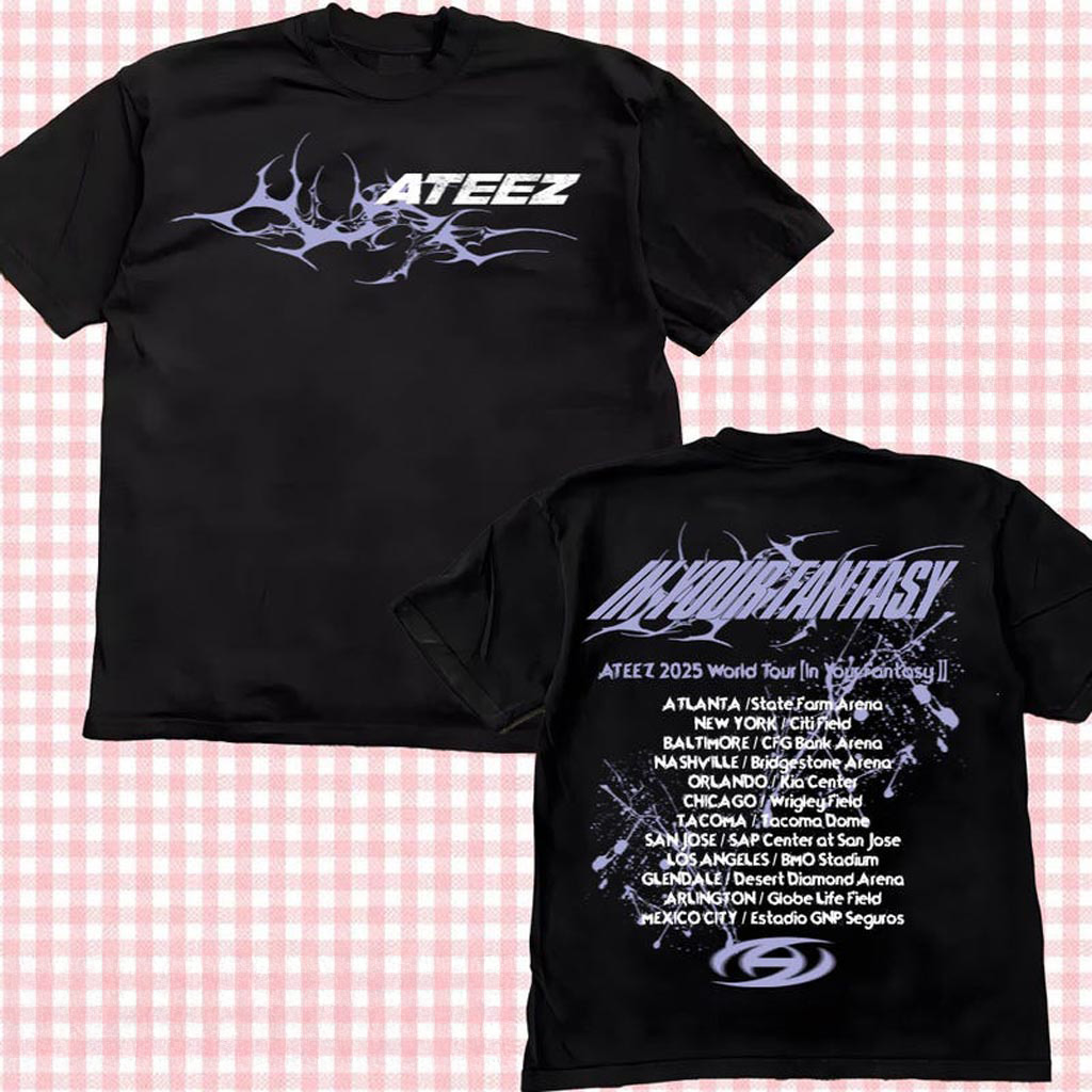 Retro Ateez 2025 World Tour in Your Fantasy Shirt ATEEZ Golden Hour Part 3 T-Shirt Ateez World
