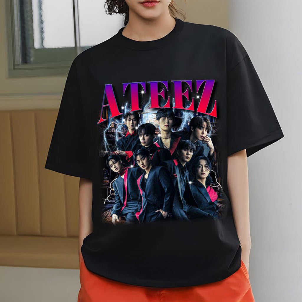 Retro Ateez 2025 World Tour in Your Fantasy Tshirt, ATEEZ Golden Hour Part 2, Ateez Ice on My