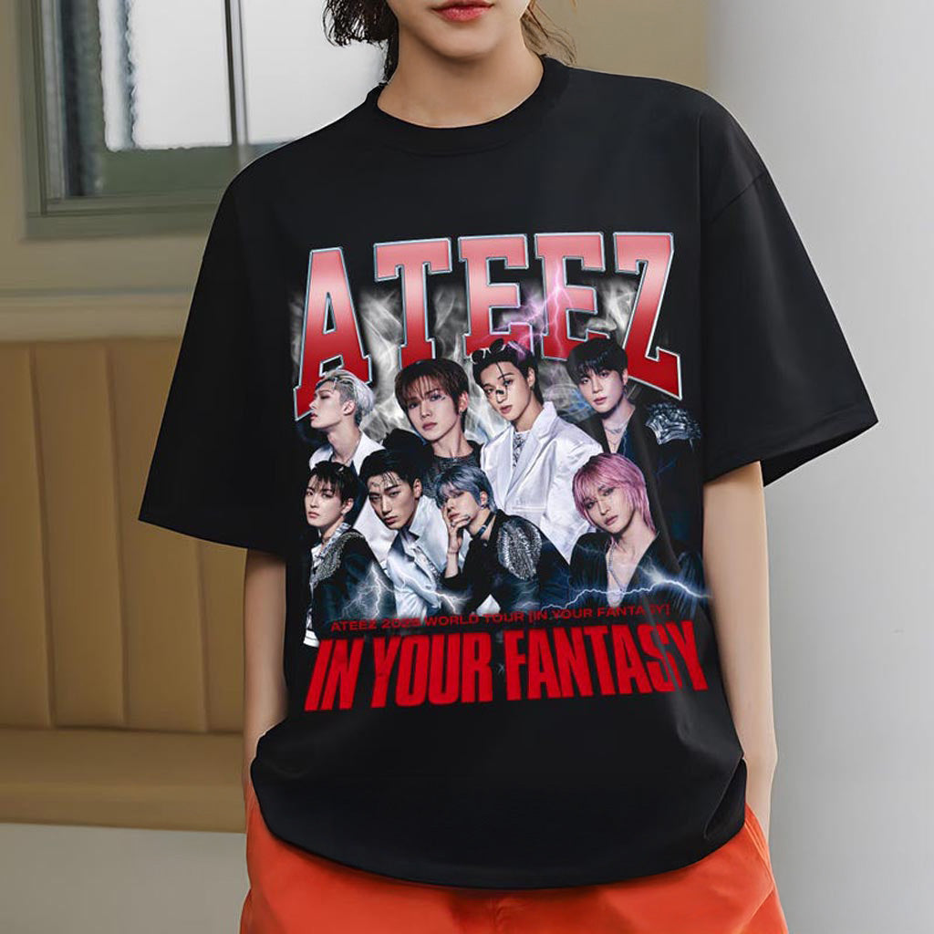 Retro Ateez 2025 World Tour in Your Fantasy Tshirt, ATEEZ Golden Hour Part 2 Shirt, Shirt,